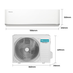 Medidas Aire Acondicionado HISENSE Max Comfort HC70FW00