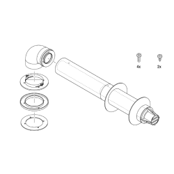 Kit Salida Horizontal Coaxial 60/100 BOSCH 6600