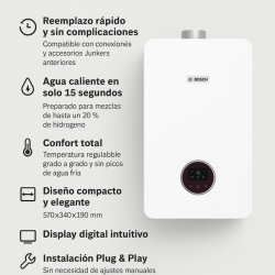 prestaciones Calentador BOSCH Therm 6600 S 12-15-17 Gas butano propano