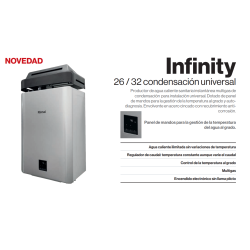 Flyer Calentador de Condensación Exterior Multigas RINNAI INFINITY NB26