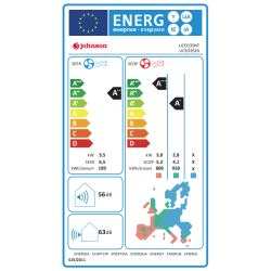 Etiqueta energética Aire Acondicionado JOHNSON LICEO 35 WIFI