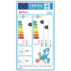 Etiqueta energética Aire Acondicionado JOHNSON LICEO 52 WIFI