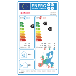 Etiqueta energética Aire Acondicionado JOHNSON LICEO 71 WIFI