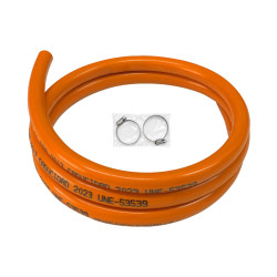 Kit Manguera Abrazaderas para Gas Butano AEROMAXX (2m. +2u.)