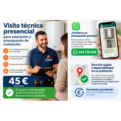 Servicio de visita técnica presencial para valoración y presupuesto de instalación.
