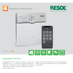 Ficha Termostato Diferencial RESOL Delta Sol MX Plus
