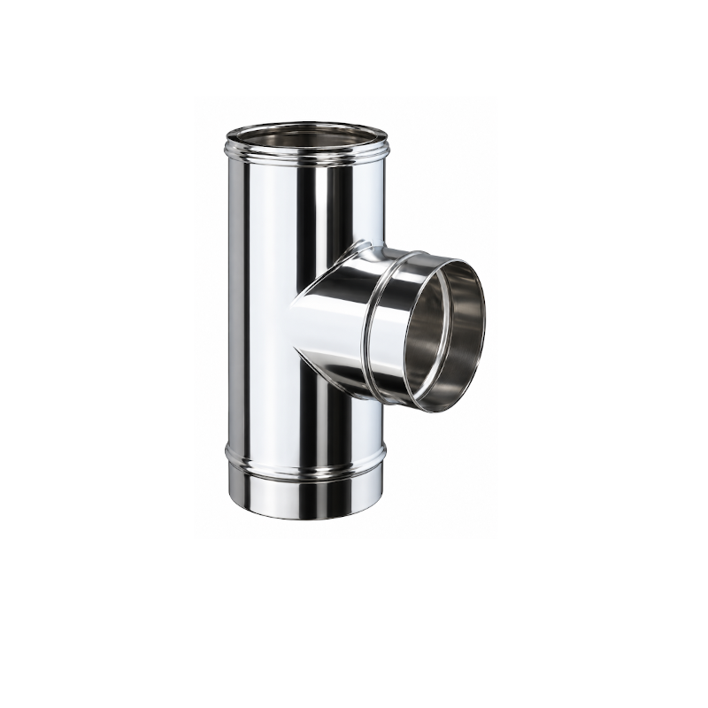 Te de 90° para Chimenea Simple Pared Acero Inoxidable AISI 316L Ø100 mm L31604EXT69S10