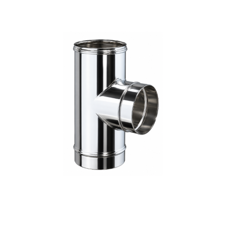 Te de 90° para Chimenea Simple Pared Acero Inoxidable AISI 316L Ø100 mm L31604EXT69S10
