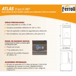 prestaciones caldera gasoil atlas ferroli con acumulacion