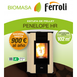 ahorro de 900€ con estufa pellets ferroli penelope hr 100m2