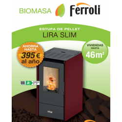 presentacion estufa biomasa ferroli lira slim