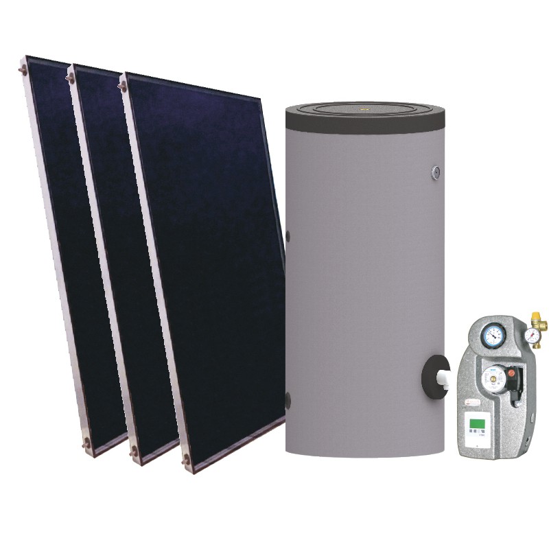 kit solar de 500 litros con 3 placas solares 2.0m2