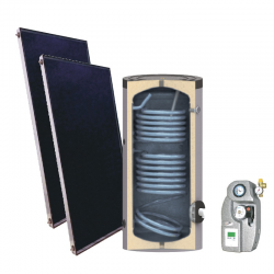 kit solar termico para acs 300 litros 2 serpentines y 2 placas 2.0 ferco