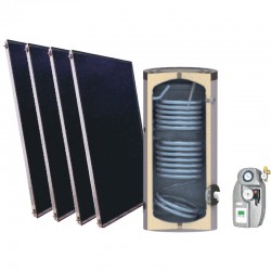 kit solar termico para acs 300 litros 2 serpentines y 4 placas 2.0 ferco