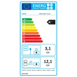 Etiqueta energética Estufa de pellet LASIAN ONIX 15kW