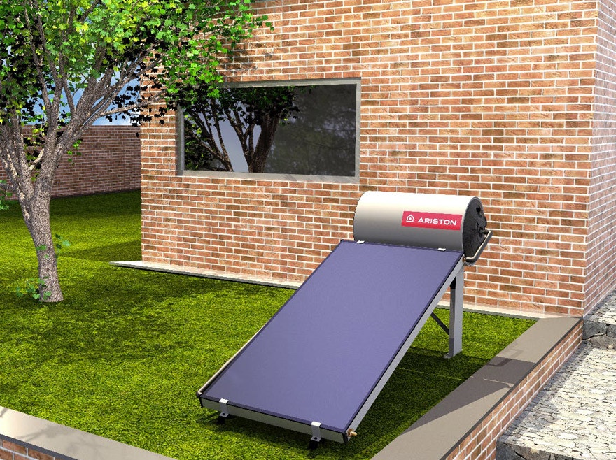 termosifon instalacion suelo cubierta plana jardin terraza ariston kairos 200 tr