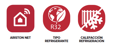 Especificaciones técnicas de la Aerotermia ARISTON NIMBUS POCKET 35 M NET R32