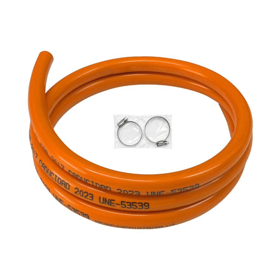 Kit Manguera Abrazaderas para Gas Butano AEROMAXX (2m. + 2u.)