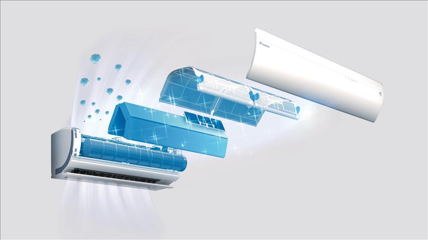 Tecnología Flash Streamer: aire limpio y saludable El sistema Flash Streamer de Daikin purifica el aire interior al eliminar alérgenos, olores y partículas contaminantes, proporcionando un entorno más saludable y limpio para ti y tu familia.