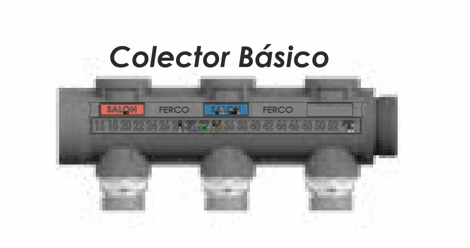 Colector Plástico 2 vías FERCO 2 x 24-19