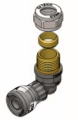Codo Compresión Push Fit FERCO 16 x 15mm