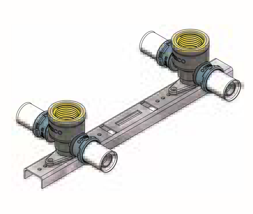 Placa Vertical con Te Press Fitting FERCO Ø16