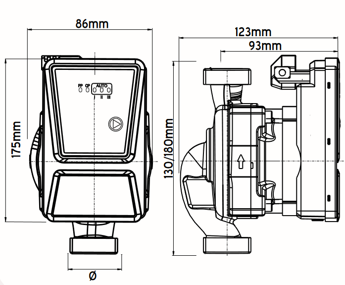 Ficha técnica de la bomba FAPM15/8T1 Hybrid