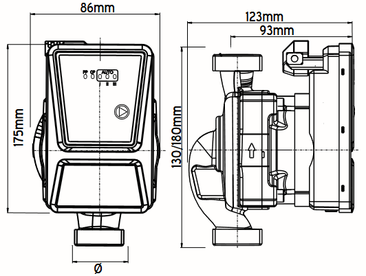 Ficha técnica de la bomba FAPM15/8T1 Hybrid