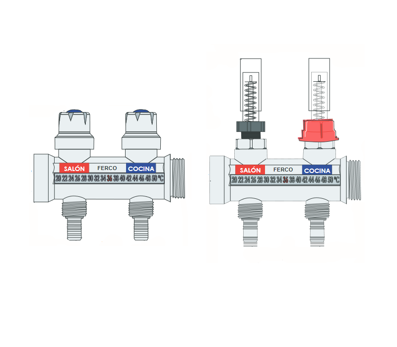 Kit módulo 2 vías + Equilibrado 1" M-H FERCO JFCT2M