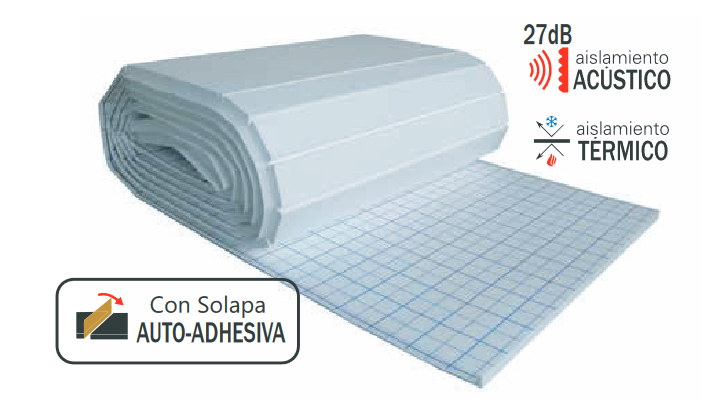 Está fabricada en poliestireno expandido EPS-T1000 con una barrera de velcro resistente, ideal para un montaje fácil y seguro de las tuberías. Cada panel está laminado con una lámina de rejilla de 50x50 mm, lo que facilita la instalación precisa del sistema. Con un grosor de 30 mm y aislamiento acústico de 27 dB, este sistema proporciona una base sólida y aislante en suelos de calefacción radiante.