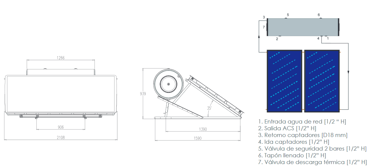 Plano de detalle y esquema de montaje