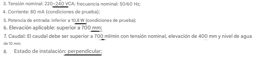 prestaciones bomba condensados ferroli giada c 12