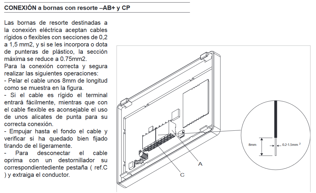 Esquema de instalación del Módulo de control para funcionamiento FERROLI CC-R PLUS