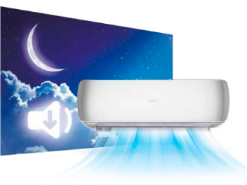 Modo Sleep para mayor confort nocturno El modo Sleep está pensado para mejorar el descanso durante la noche. Esta función ajusta progresivamente el funcionamiento del aire acondicionado para evitar cambios bruscos de temperatura mientras duermes. Además, ayuda a reducir el consumo energético durante las horas nocturnas, cuando la demanda de climatización suele ser menor. Es una prestación muy útil para dormitorios grandes, salones de descanso o estancias donde se busca un funcionamiento más suave.