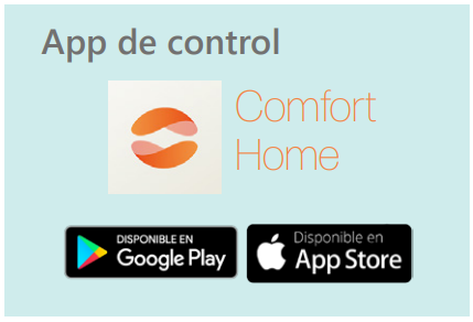 6. Conectividad avanzada y control inteligente  El control del equipo es sencillo e intuitivo, gracias a:  Mando ICEBERGCP con Wi-Fi incorporado, que permite gestionar todos los parámetros desde una app móvil.  Compatibilidad con ModBus, facilitando la integración con sistemas domóticos y edificios inteligentes.  Salida Smart Grid, que permite conectar el Mini-Chiller a instalaciones solares fotovoltaicas, logrando autosuficiencia energética y aún más ahorro.  Contacto libre de tensión, para control externo (encendido/apagado y modos frío/calor).  Esto significa que podrás controlar tu climatización desde cualquier lugar, incluso integrarla en sistemas de energía renovable para maximizar la eficiencia.