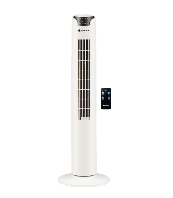 Ventilador de Torre con Mando JOHNSON VIRO115TORRE Ventilador de Torre con Mando JOHNSON VIRO115TORRE: diseño vertical, control remoto y 3 velocidades