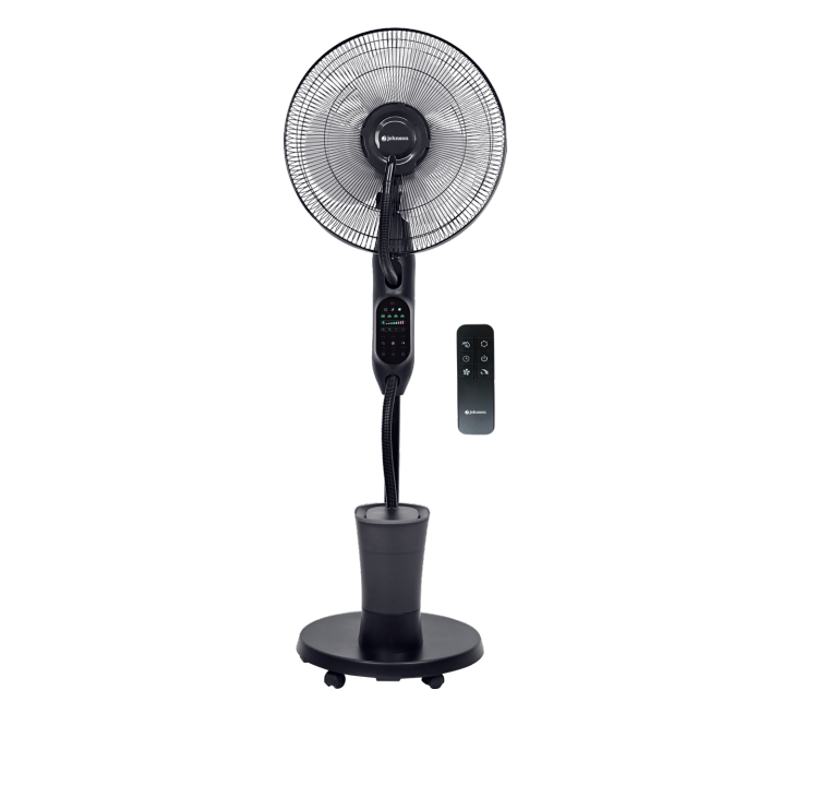 Ventilador Nebulizador de Pie con Mando JOHNSON VIRO17BRUMA Ventilador Nebulizador de Pie con Mando JOHNSON VIRO17BRUMA: 43,2 cm, depósito de 2,8 L y control remoto
