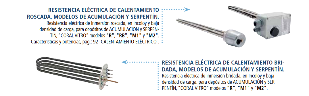 Kit opcional de resistencia cerámica: Incluye termostato doble de regulación y seguridad para un calentamiento eléctrico de apoyo.