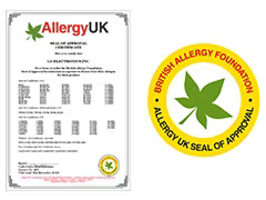 Certificado por BAF  BAF ha certificado que el filtro está recubierto para eliminar sustancias dañinas -como casa como ácaro de polvo de la casa, hongos y moho flotando en el aire- que pueden causar alergias.