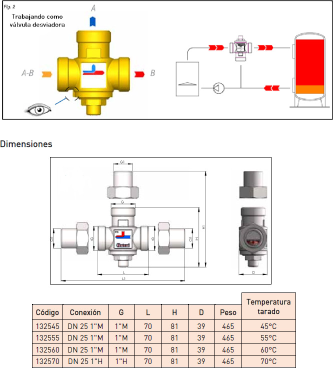 valvula desviadora o de zona anticondensacion y medidas protermic 132555