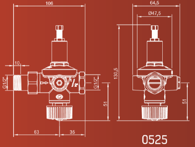 medidas de la valvula de llenado automatico llenamatic potermic