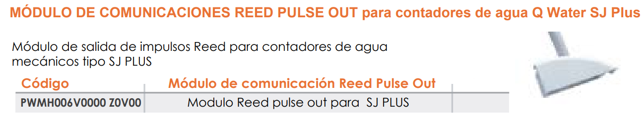 Especificaciones técnicas Módulo de Comunicaciones QUNDIS REED PULSE OUT