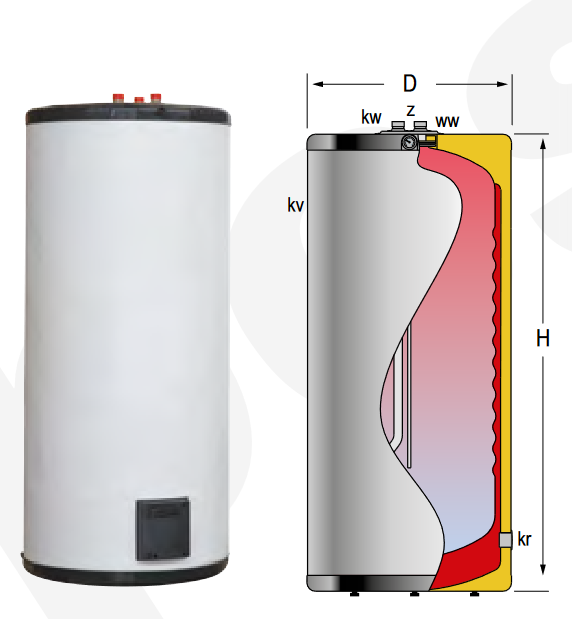 Especificaiones técnicas del Acumulador Inox ACS LAPESA GEISER 500L