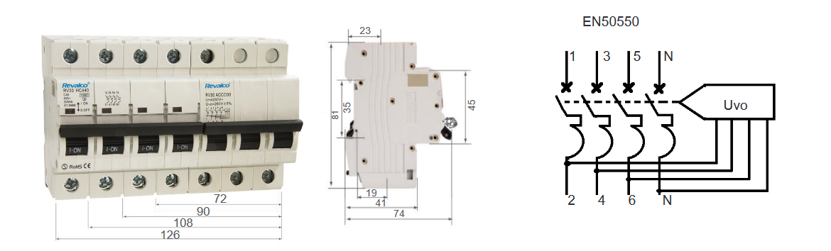 Dimensiones y diagramas de conexión