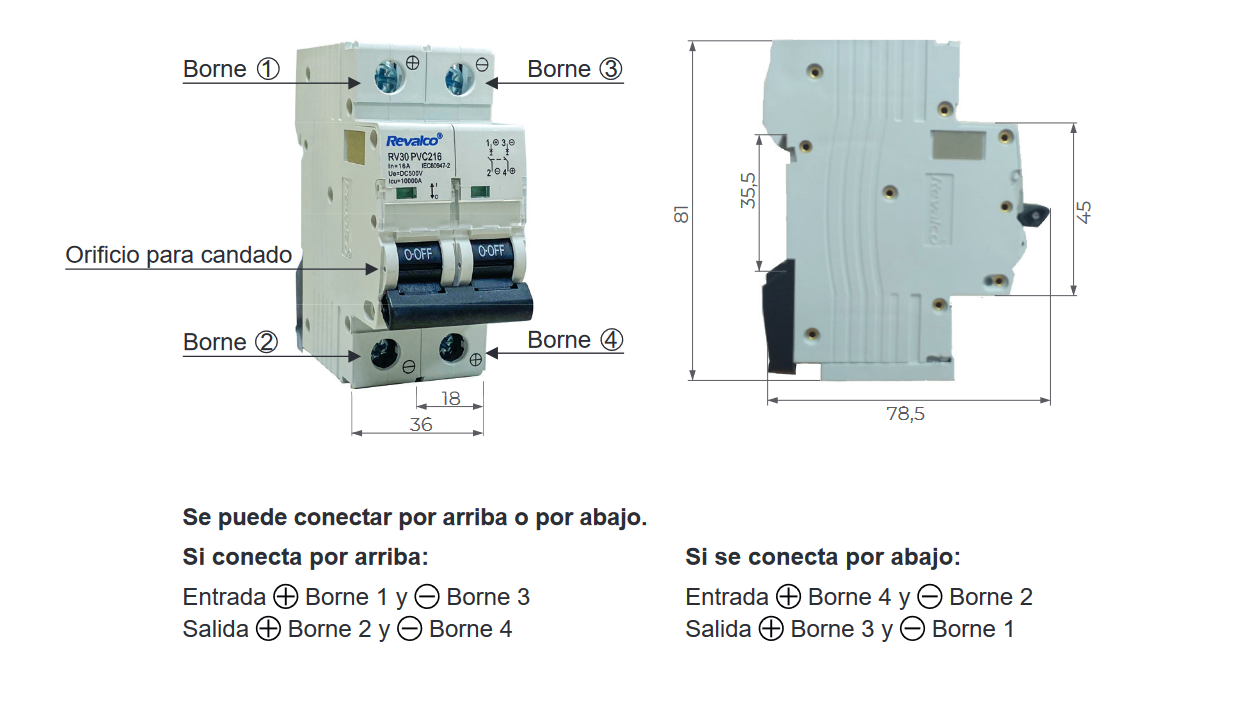 Dimensiones generales y de instalación