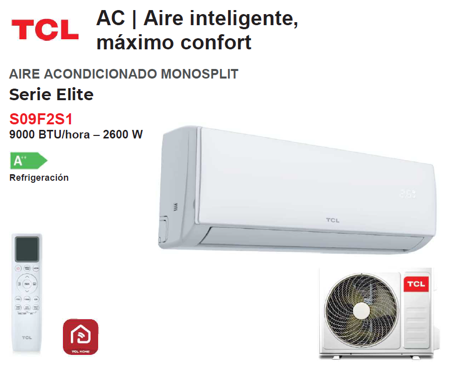 Comprar aire acondicionado bbb 2300 frigorias TCL