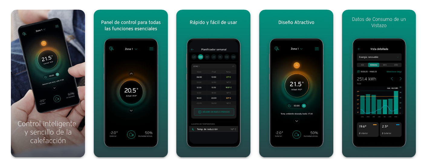 Si deseas llevar el control de tu sistema de calefacción al siguiente nivel, el sensoROOM Pure se puede complementar con el módulo de conectividad myVAILLANT connect (VR 940f). Al combinar este módulo con la app myVAILLANT, tendrás la posibilidad de programar horarios y gestionar la calefacción de tu hogar desde cualquier lugar, directamente desde tu smartphone o tablet. Ideal para estilos de vida dinámicos y para quienes valoran la comodidad de un hogar conectado.