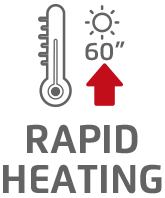 El sistema de Rapid Cooling permite enfriar la estancia en poco tiempo, ideal para esos días de calor en los que se necesita una sensación de frescor inmediata. Del mismo modo, la función Rapid Heating permite alcanzar una temperatura agradable en modo calefacción con rapidez.
