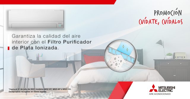 Filtro purificador con partículas de plata El equipo incorpora un filtro purificador con partículas de plata, diseñado para capturar y neutralizar bacterias, polen y otros alérgenos presentes en el ambiente. Esta prestación ayuda a mejorar la calidad del aire interior, aportando una climatización más saludable y confortable. Es especialmente interesante para dormitorios, despachos o estancias donde se busca mantener un ambiente más limpio.