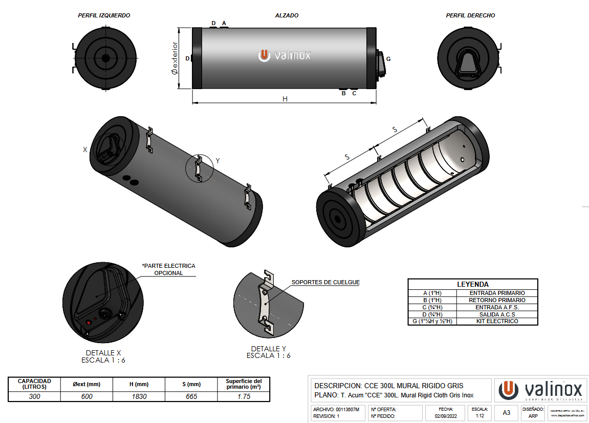 Dimensiones de Asas y Soportes de Cuelgue CCE-316 RIGID CLOTH